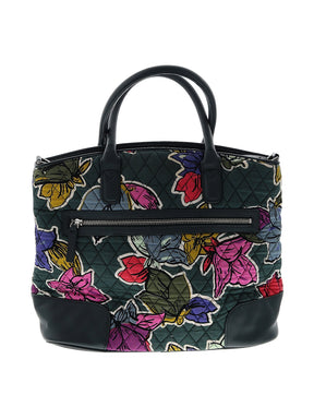 Falling Flowers with Green Day Off Satchel size - One Size